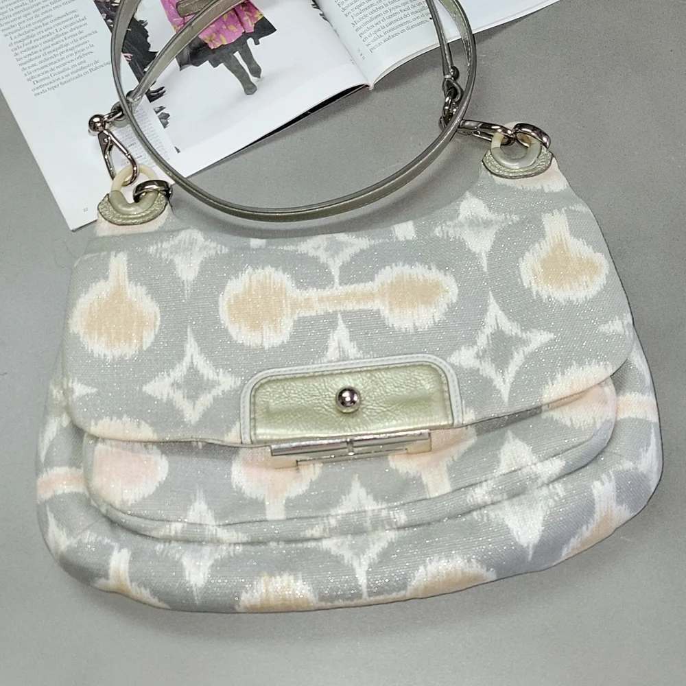 Coach Kristin Op Art Signature Hobo Crossbody Purse